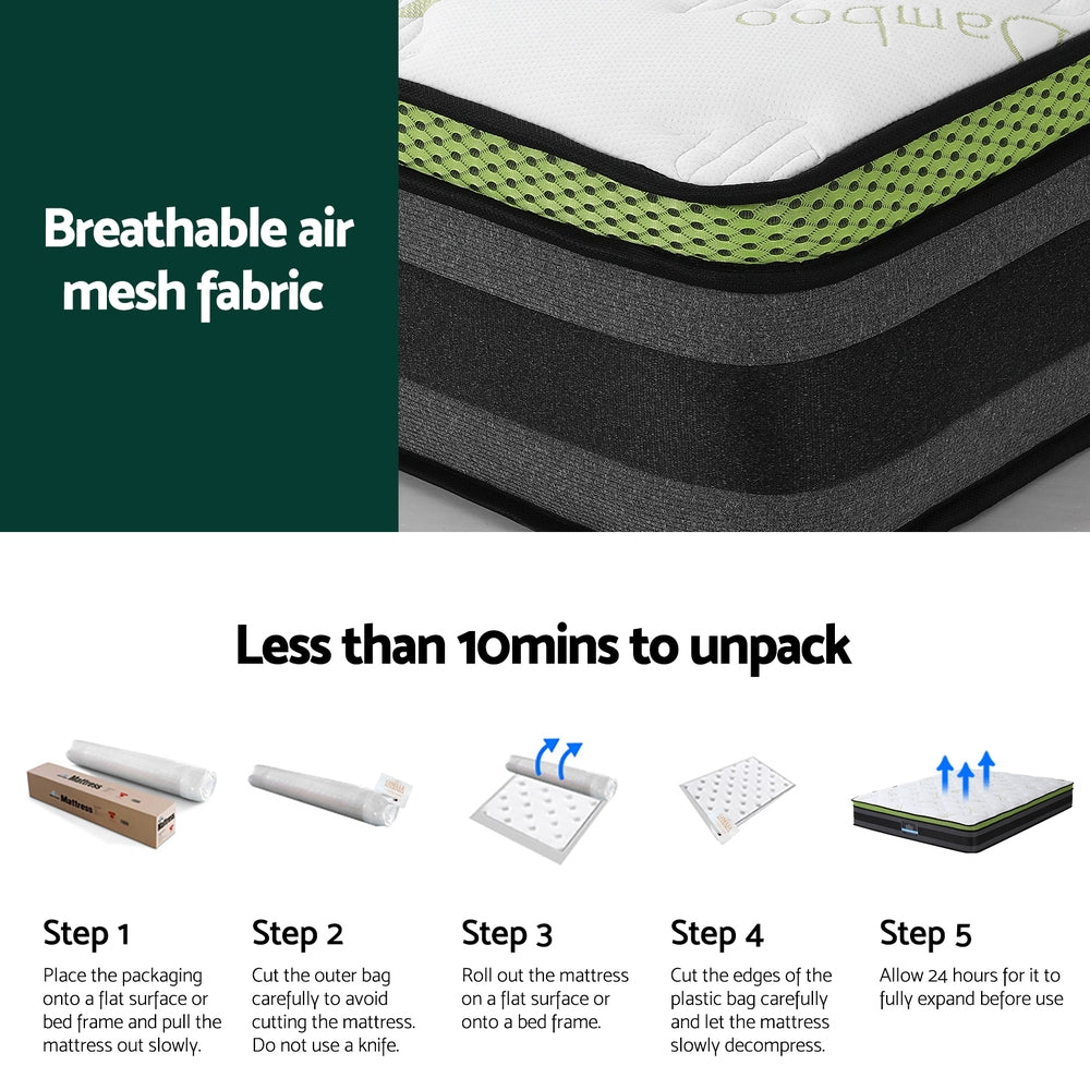 Giselle Mattress Cool Gel Foam 30cm Double-Furniture > Mattresses > Double Mattress-PEROZ Accessories