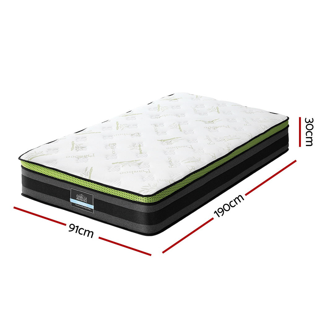 Giselle Mattress Cool Gel Foam 30cm Single-Furniture > Mattresses > Single Mattress-PEROZ Accessories