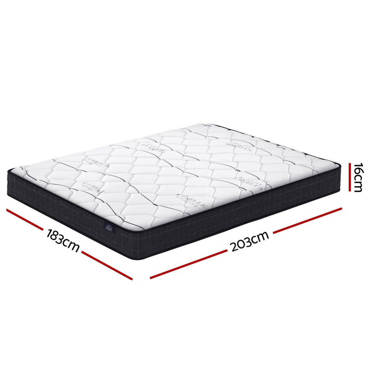 Giselle Bedding 16cm Mattress Medium Firm King-Furniture > Mattresses > King Size Mattress-PEROZ Accessories