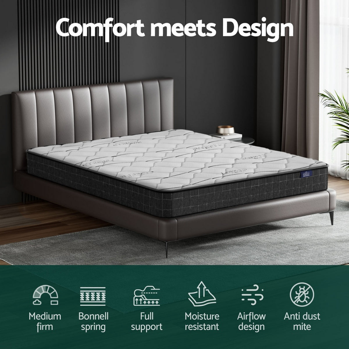 Giselle Bedding 16cm Mattress Medium Firm King-Furniture > Mattresses > King Size Mattress-PEROZ Accessories
