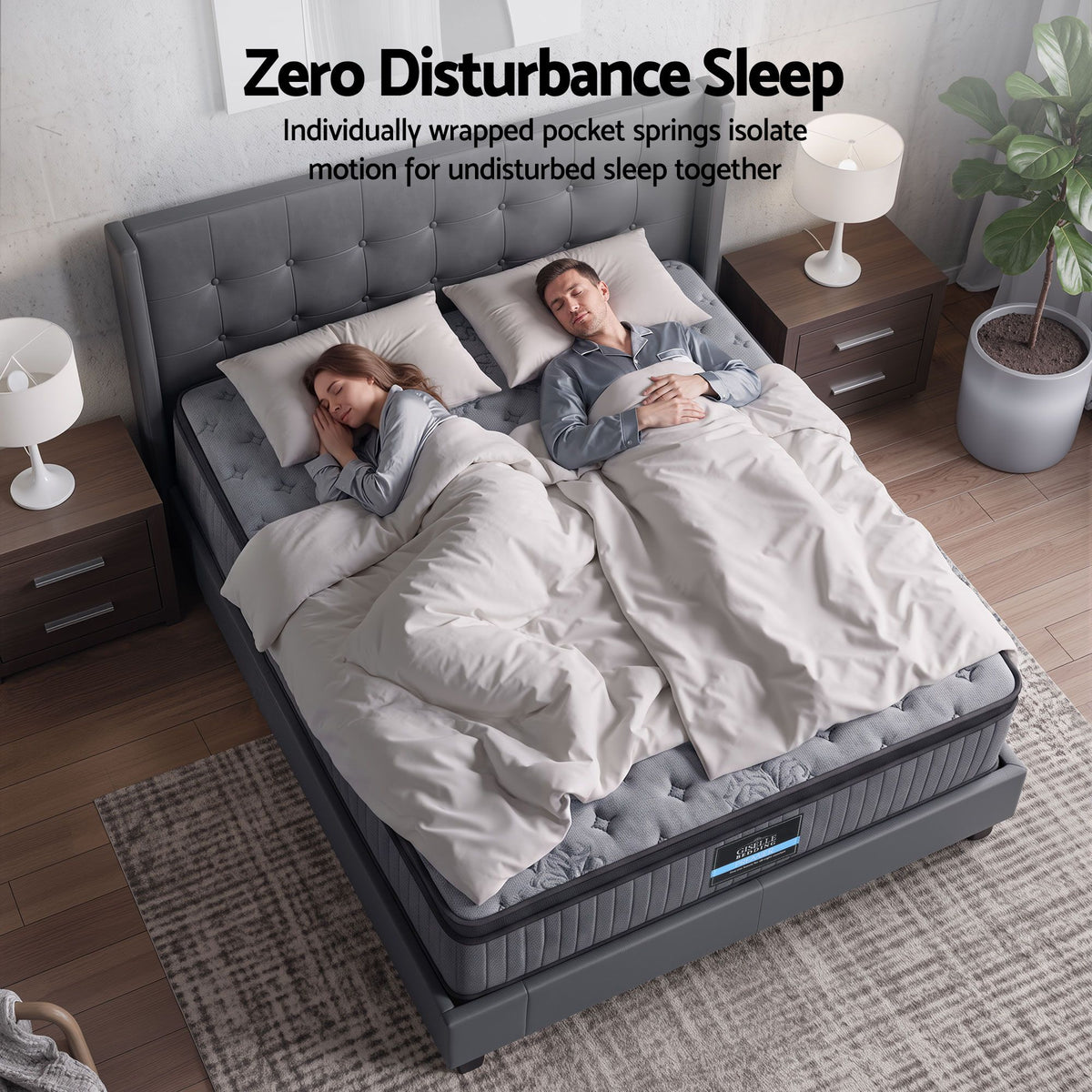 Bed Mattress Giselle 34cm Queen-Furniture > Mattresses > Queen Mattress-PEROZ Accessories
