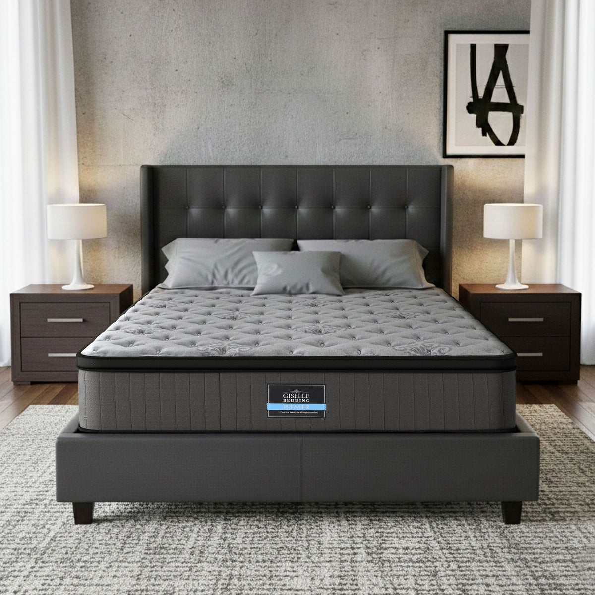 Bed Mattress Giselle 34cm Queen-Furniture > Mattresses > Queen Mattress-PEROZ Accessories