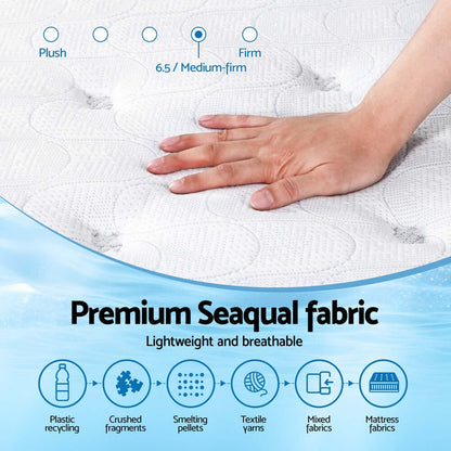 Giselle Bedding 30cm Mattress Gel Foam Pocket Spring Queen-Furniture &gt; Mattresses &gt; Queen Mattress-PEROZ Accessories