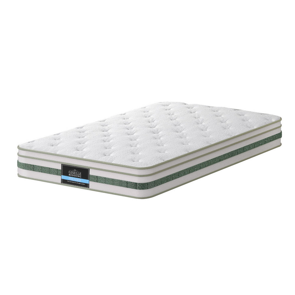 20cm Giselle Mattress King Single Green Tea Mattresses-Furniture &gt; Mattresses &gt; Single Mattress-PEROZ Accessories