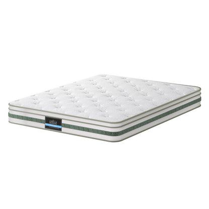 20cm Giselle Mattress Queen Green Tea Mattresses-Furniture &gt; Mattresses &gt; Queen Mattress-PEROZ Accessories