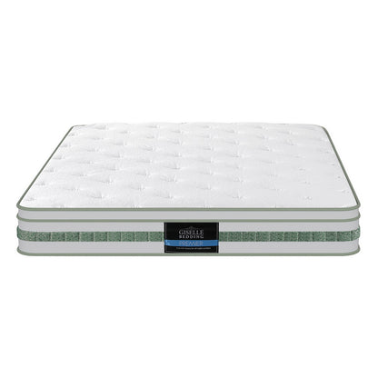 20cm Giselle Mattress Queen Green Tea Mattresses-Furniture &gt; Mattresses &gt; Queen Mattress-PEROZ Accessories