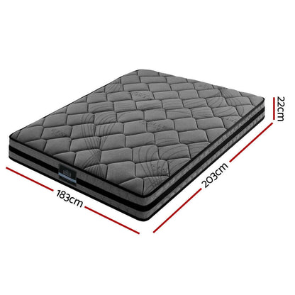 Giselle Bedding 22cm Mattress Medium Firm King-Furniture &gt; Mattresses &gt; King Size Mattress-PEROZ Accessories