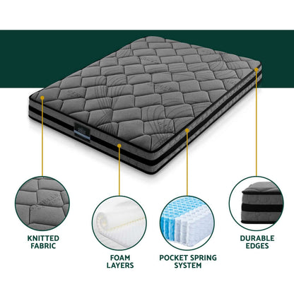 Giselle Bedding 22cm Mattress Medium Firm King-Furniture &gt; Mattresses &gt; King Size Mattress-PEROZ Accessories