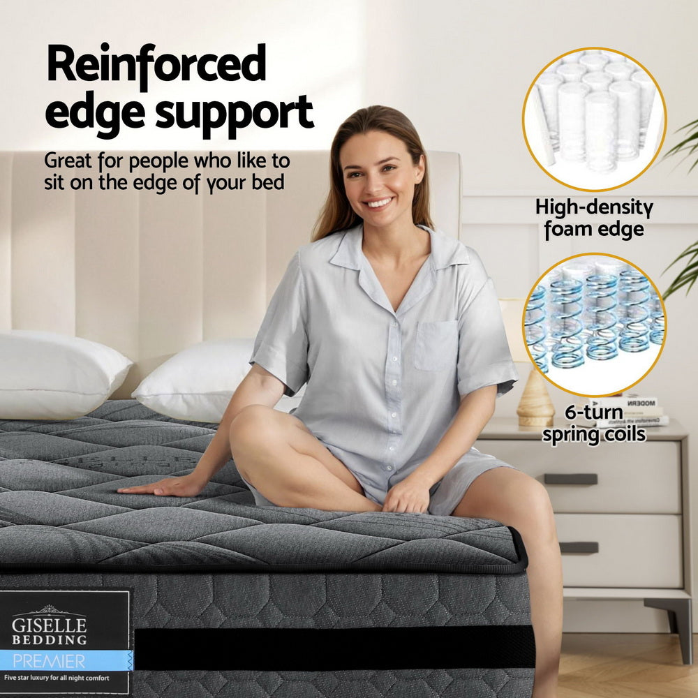 Giselle Bedding 22cm Mattress Medium Firm King-Furniture > Mattresses > King Size Mattress-PEROZ Accessories