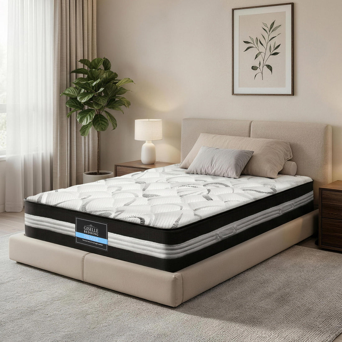 Giselle Bedding 30cm Mattress Medium Firm King Single-Furniture > Mattresses > King Single Mattress-PEROZ Accessories