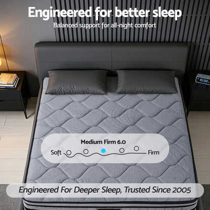 Giselle Bedding 34cm Queen Mattress Hybrid, Pocket Spring Bed Mattress-Furniture > Mattresses > Queen Mattress-PEROZ Accessories