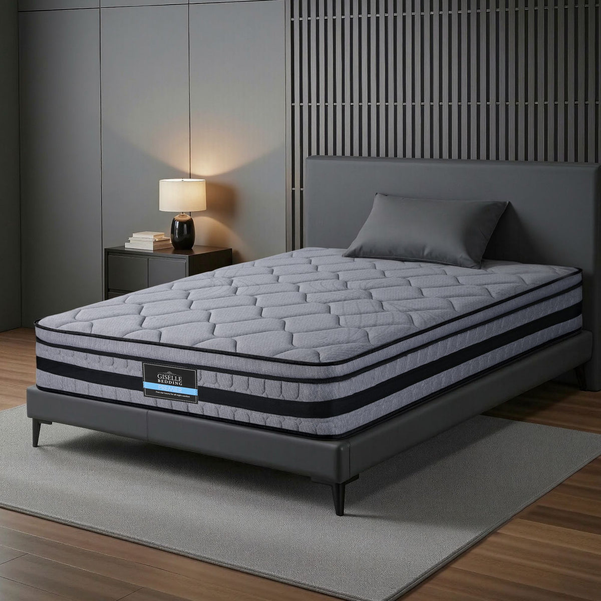 Giselle Bedding 34cm Single Mattress Hybrid, Pocket Spring Bed Mattress-Furniture > Mattresses > Single Mattress-PEROZ Accessories