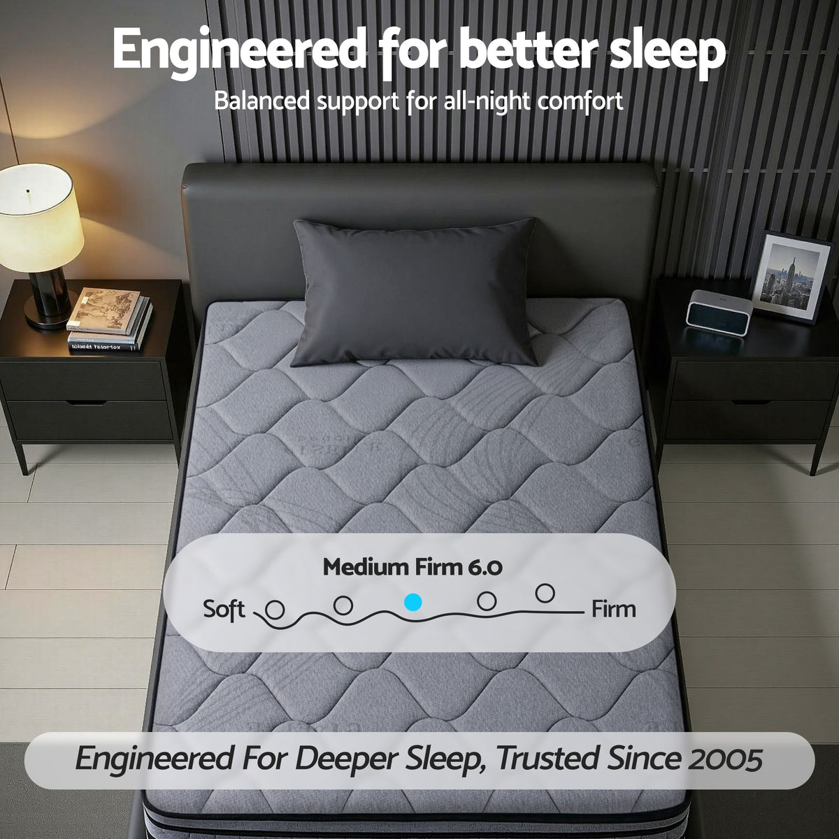 Giselle Bedding 34cm Single Mattress Hybrid, Pocket Spring Bed Mattress-Furniture > Mattresses > Single Mattress-PEROZ Accessories