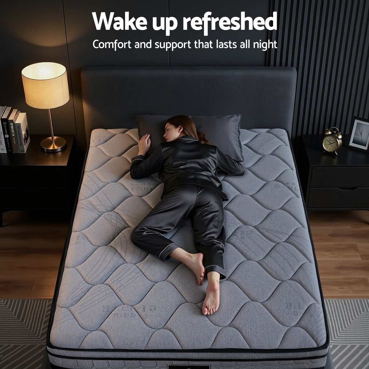 Giselle Bedding 34cm Single Mattress Hybrid, Pocket Spring Bed Mattress-Furniture > Mattresses > Single Mattress-PEROZ Accessories