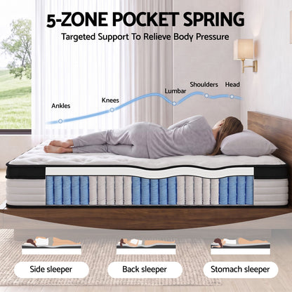 Giselle Bedding 31cm Mattress Euro Top King-Mattresses-PEROZ Accessories