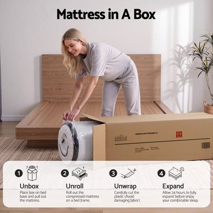 Giselle Bedding 31cm Mattress Euro Top King-Mattresses-PEROZ Accessories