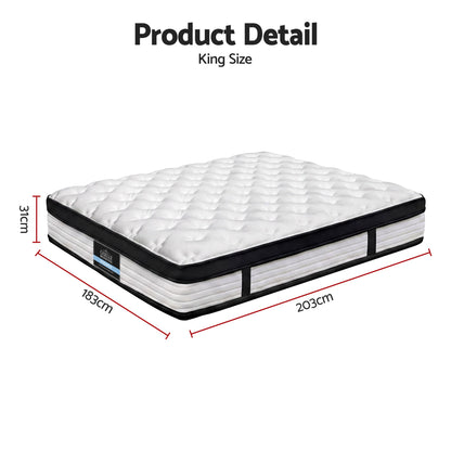 Giselle Bedding 31cm Mattress Euro Top King-Mattresses-PEROZ Accessories