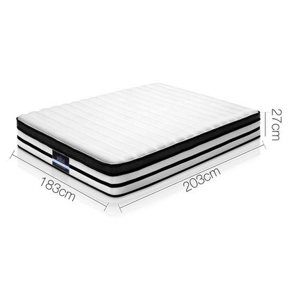 Giselle Bedding 27cm Mattress Euro Top King-Mattresses-PEROZ Accessories