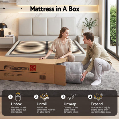 Giselle Bedding 34cm Mattress Bamboo Cover Double-Mattresses-PEROZ Accessories