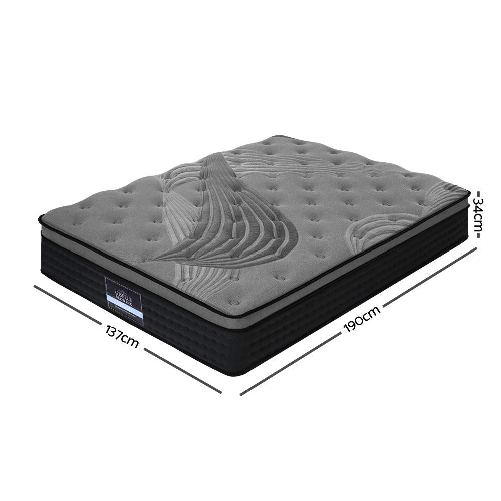 Giselle Bedding 34cm Mattress Bamboo Cover Double-Mattresses-PEROZ Accessories