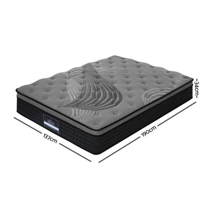 Giselle Bedding 34cm Mattress Bamboo Cover Double-Mattresses-PEROZ Accessories