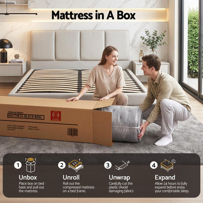 Giselle Bedding 34cm Mattress Bamboo Cover King-Mattresses-PEROZ Accessories
