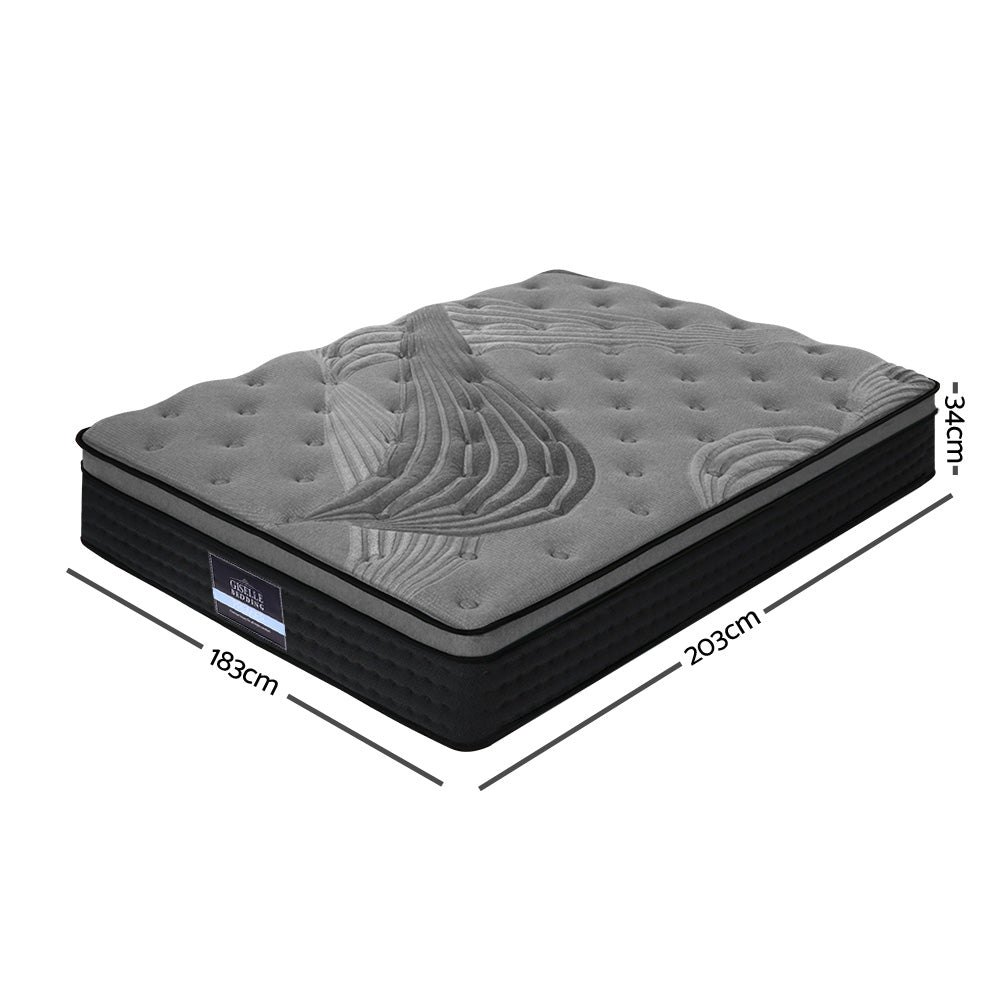 Giselle Bedding 34cm Mattress Bamboo Cover King-Mattresses-PEROZ Accessories