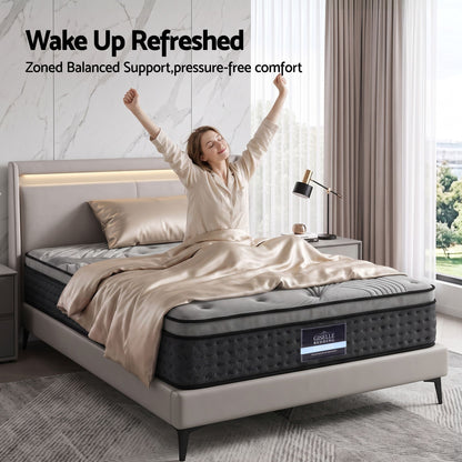 Giselle Bedding 34cm Mattress Bamboo Cover King Single-Mattresses-PEROZ Accessories