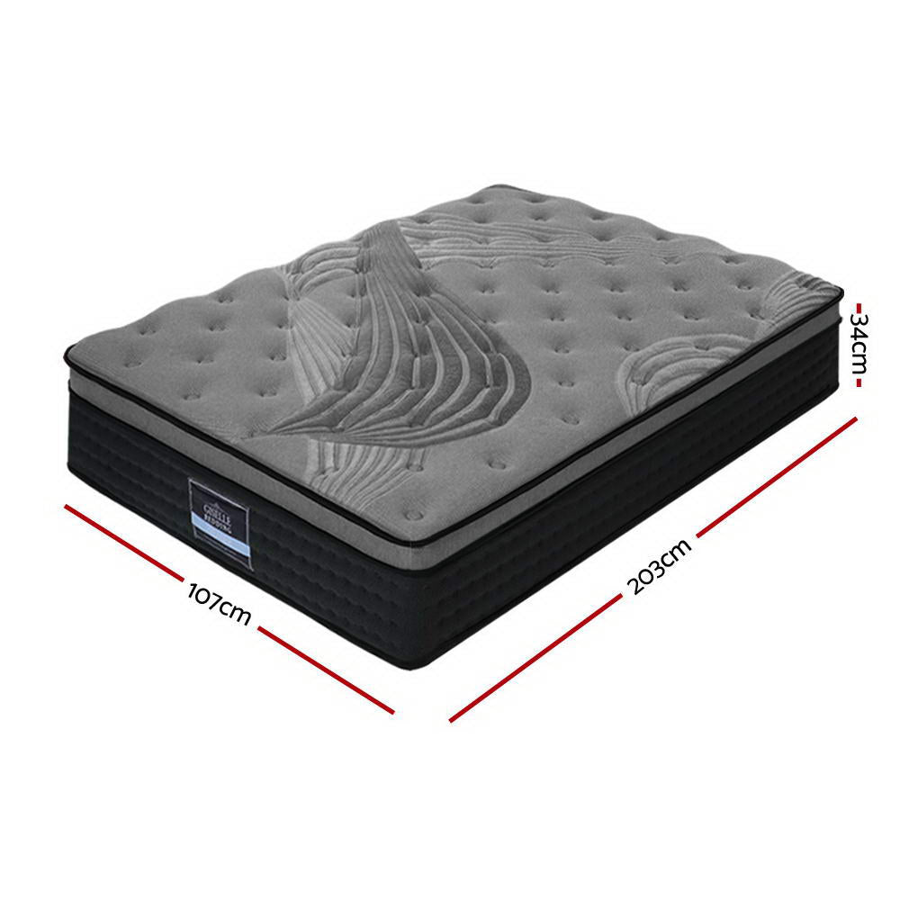 Giselle Bedding 34cm Mattress Bamboo Cover King Single-Mattresses-PEROZ Accessories