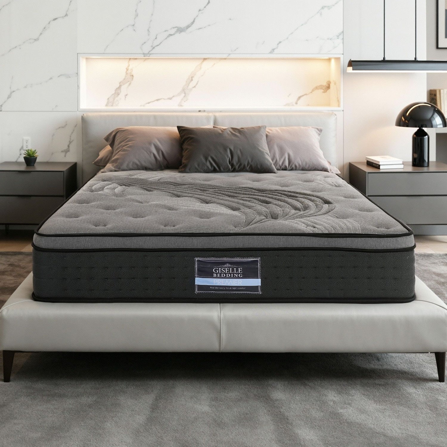 Giselle Bedding 34cm Mattress Bamboo Cover Queen-Mattresses-PEROZ Accessories