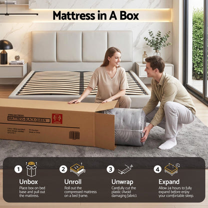 Giselle Bedding 34cm Mattress Bamboo Cover Queen-Mattresses-PEROZ Accessories
