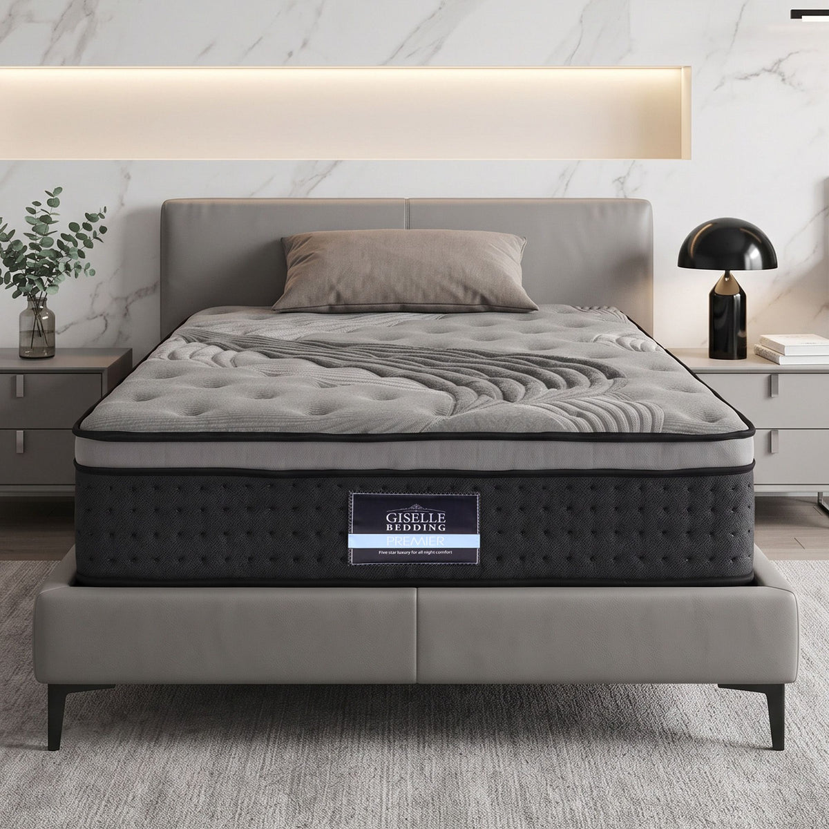 Giselle Bedding 34cm Mattress Bamboo Cover Single-Mattresses-PEROZ Accessories