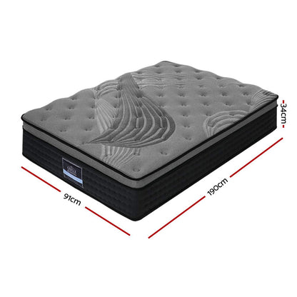 Giselle Bedding 34cm Mattress Bamboo Cover Single-Mattresses-PEROZ Accessories