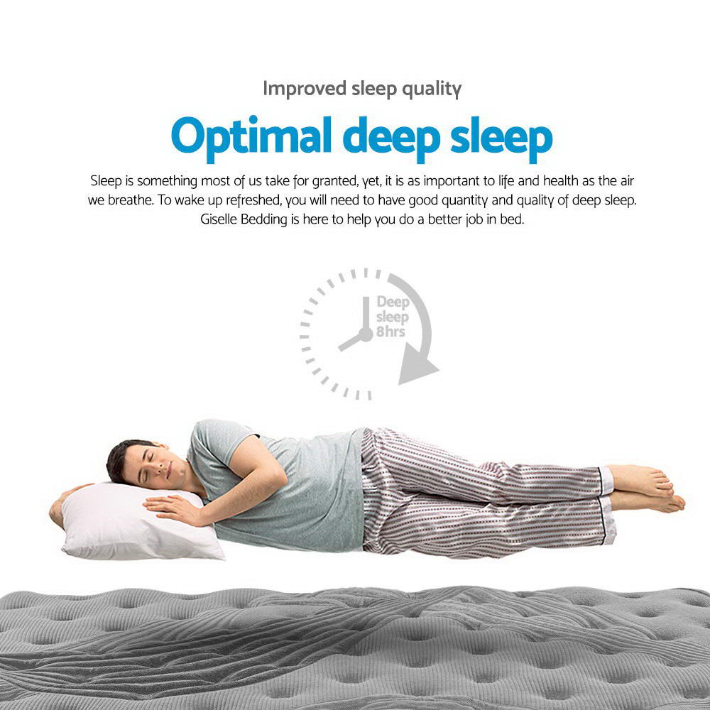 Giselle Bedding 34cm Mattress Bamboo Cover Single-Mattresses-PEROZ Accessories