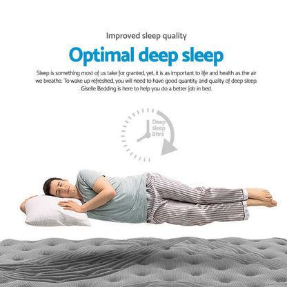 Giselle Bedding 34cm Mattress Bamboo Cover Single-Mattresses-PEROZ Accessories