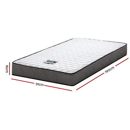 Giselle Bedding 16cm Mattress Tight Top Single-Mattresses-PEROZ Accessories