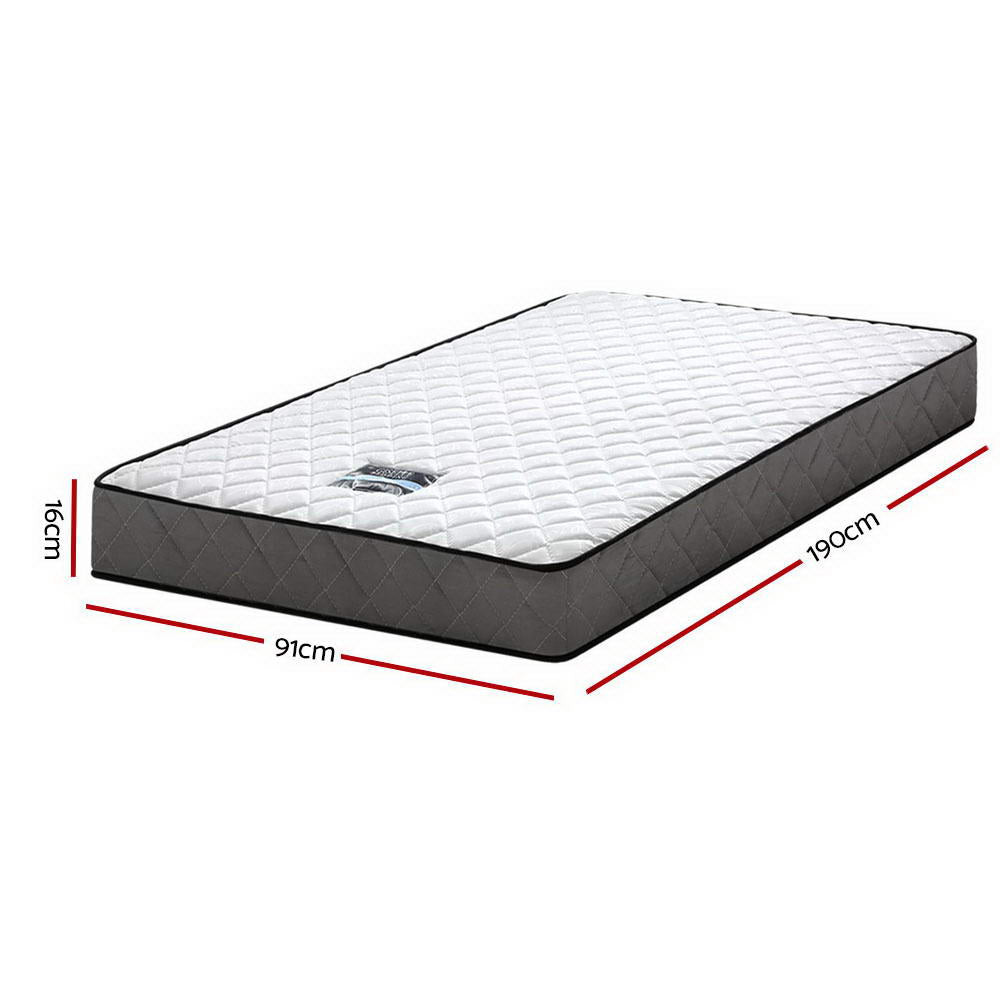 Giselle Bedding 16cm Mattress Tight Top Single-Mattresses-PEROZ Accessories