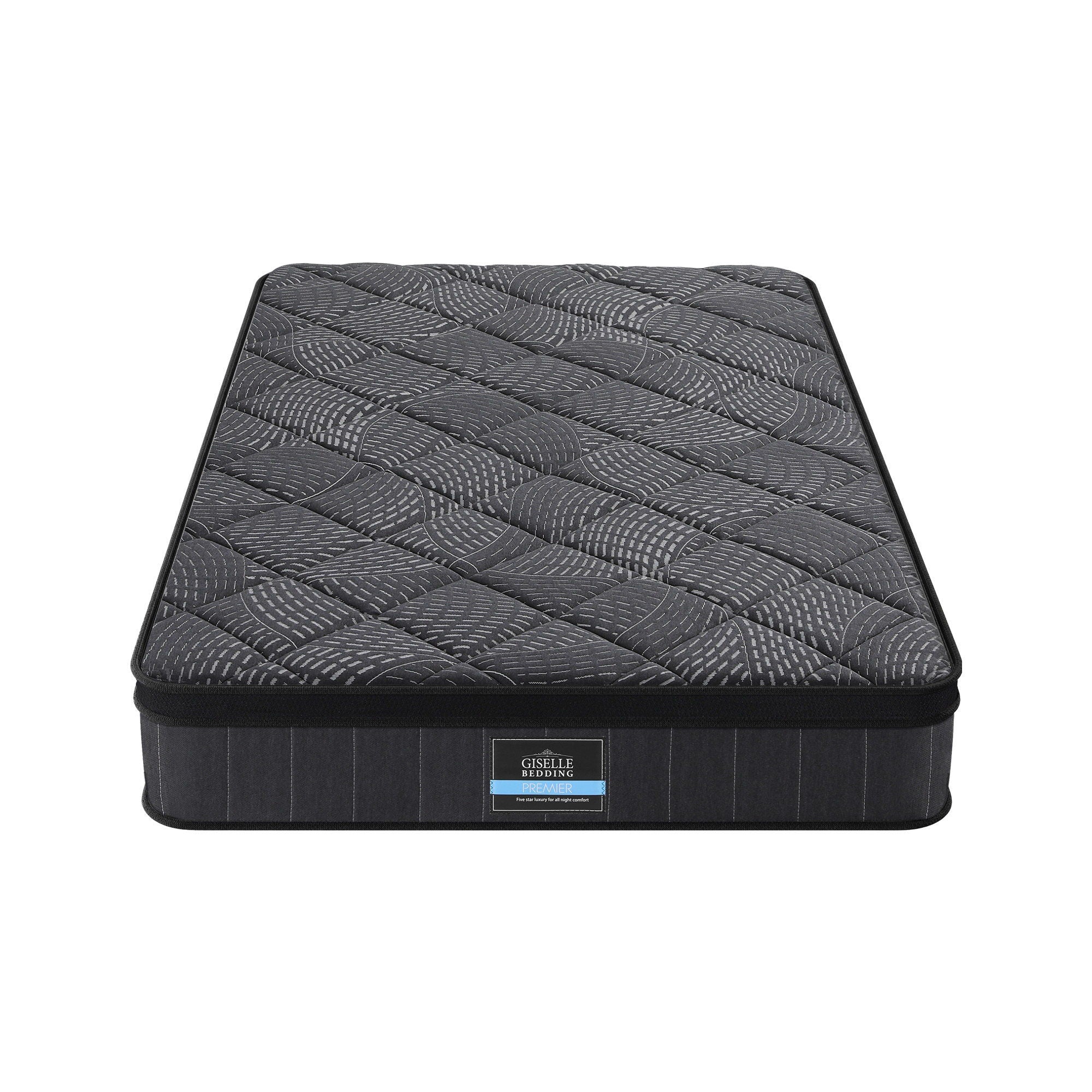 Giselle Bedding King Single Mattress 25cm Pocket Spring Latex Euro Top Medium Firm Bed-Furniture > Mattresses > King Single Mattress-PEROZ Accessories