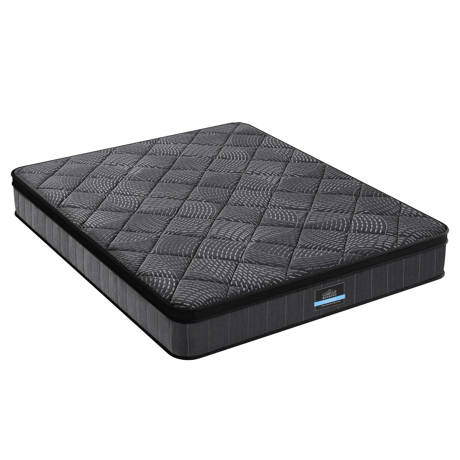 Giselle Bedding Queen Mattress 25cm Pocket Spring Latex Euro Top Medium Firm Bed-Furniture > Mattresses > Queen Mattress-PEROZ Accessories