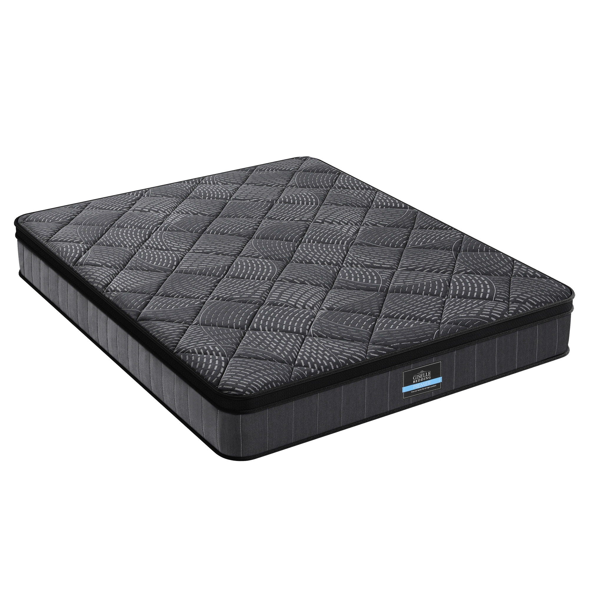 Giselle Bedding Queen Mattress 25cm Pocket Spring Latex Euro Top Medium Firm Bed-Furniture > Mattresses > Queen Mattress-PEROZ Accessories