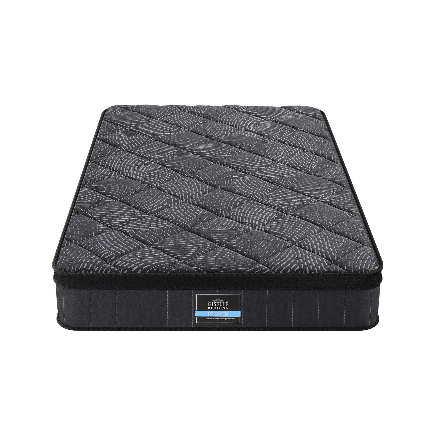 Giselle Bedding Single Mattress 25cm Pocket Spring Latex Euro Top Medium Firm Bed-Furniture > Mattresses > Single Mattress-PEROZ Accessories