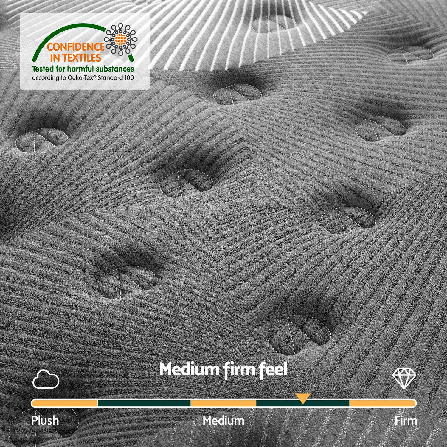 Giselle Bedding 35cm Mattress Graphene Memory Foam Medium Firm Euro Top Mattresses Double-Furniture > Mattresses > Double Mattress-PEROZ Accessories