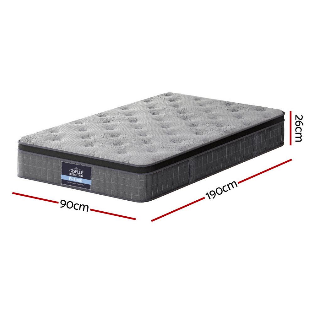 26cm Giselle Mattress Single Latex Foam Mattresses-Furniture &gt; Mattresses &gt; Single Mattress-PEROZ Accessories