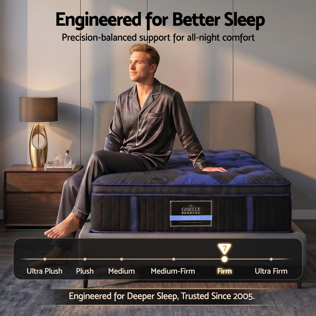 Giselle 34cm King Single Hybrid Mattress with Cooling Gel Memory Foam and Edge Support-Furniture > Mattresses > King Single Mattress-PEROZ Accessories