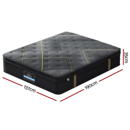 35cm Giselle Mattress Double Bed Bamboo Pocket Firm Foam-Furniture &gt; Mattresses &gt; Double Mattress-PEROZ Accessories