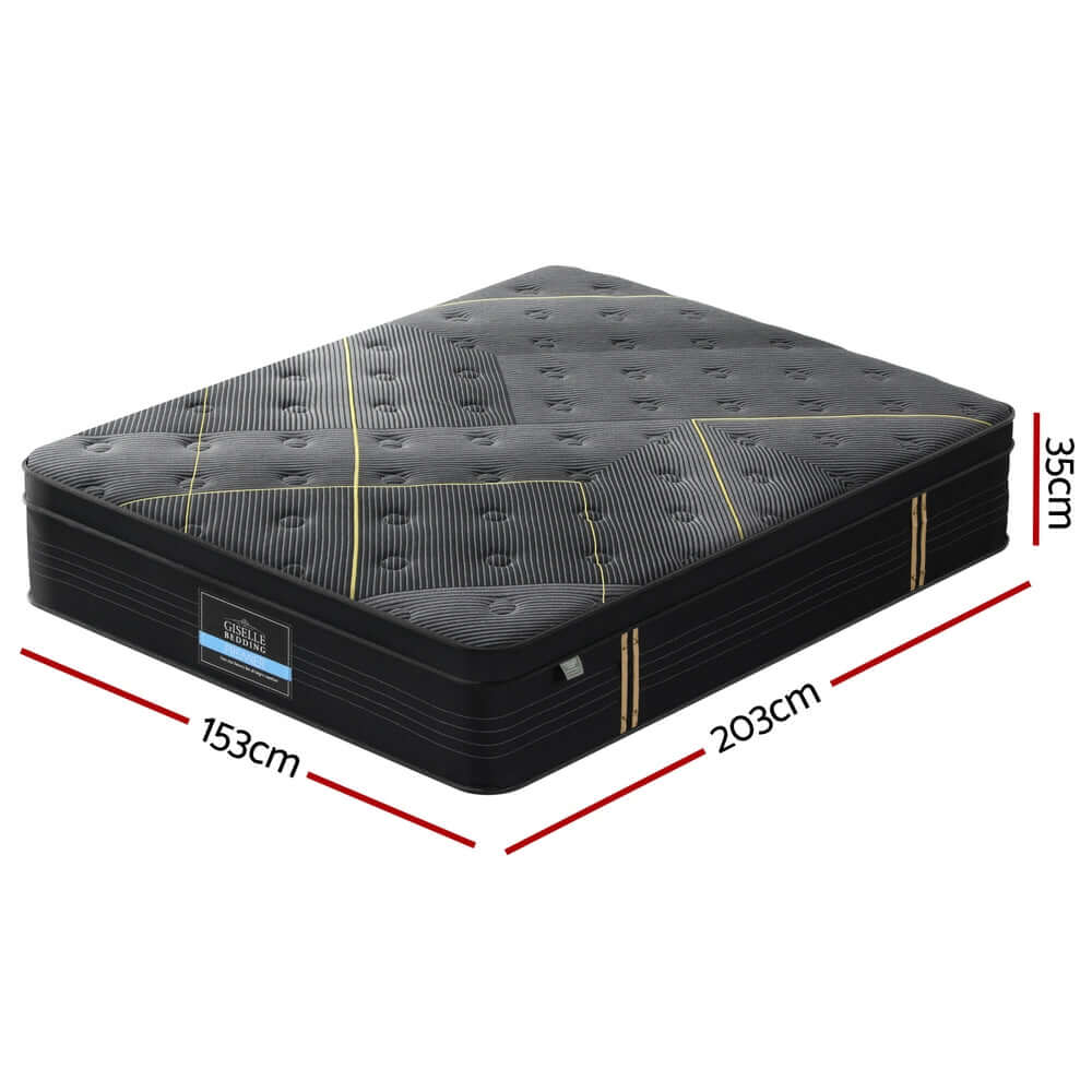 35cm Giselle Mattress Queen Bed Bamboo Pocket Firm Foam-Furniture &gt; Mattresses &gt; Queen Mattress-PEROZ Accessories