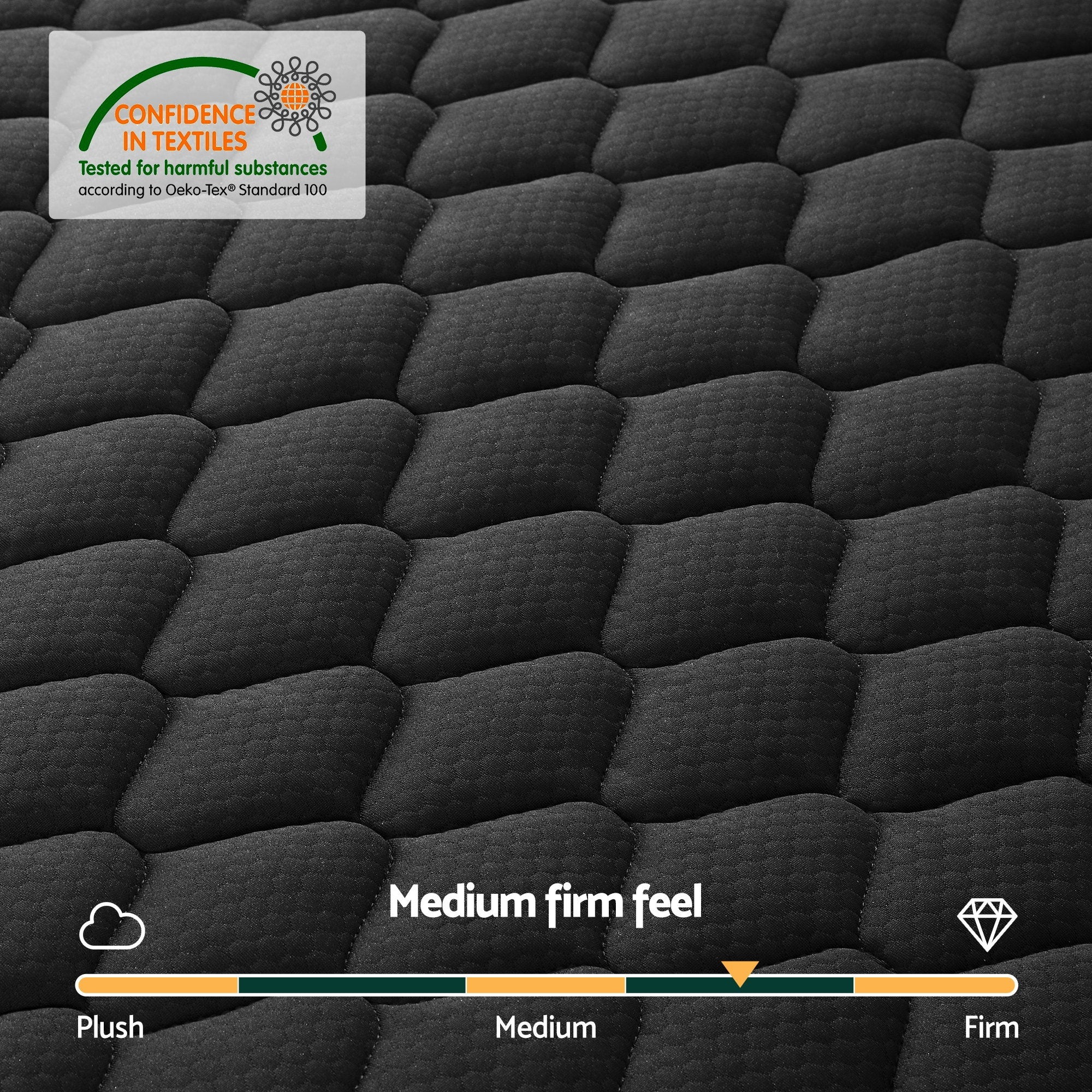 Giselle Bedding Mattress 34cm 5-Zone Pocket Spring Egg-crate Memory Foam Queen-Furniture > Mattresses > Queen Mattress-PEROZ Accessories