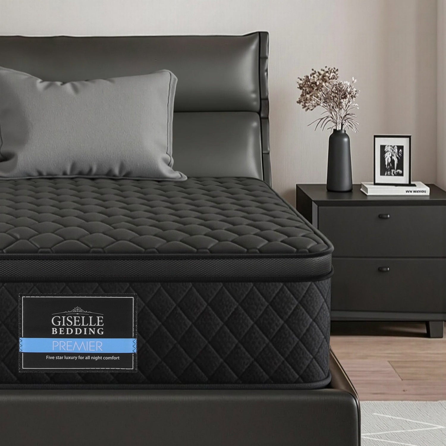 Giselle Bedding Mattress 34cm 5-Zone Pocket Spring Egg-crate Memory Foam Single-Furniture > Mattresses > Single Mattress-PEROZ Accessories