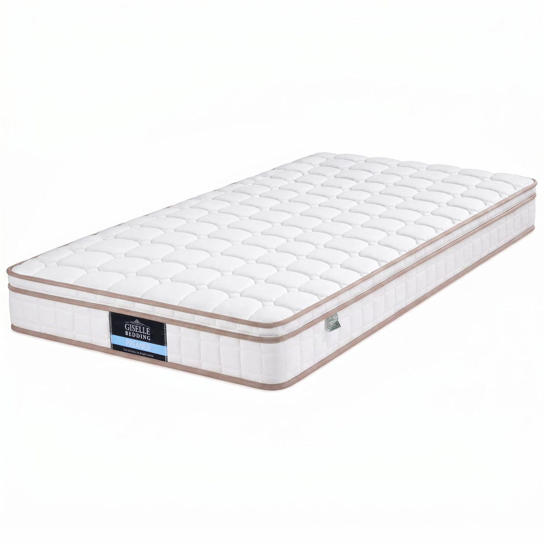 Giselle 20cm Firm Single Mattress Pocket Spring for Bedroom or Guest Room-Furniture > Mattresses > Single Mattress-PEROZ Accessories