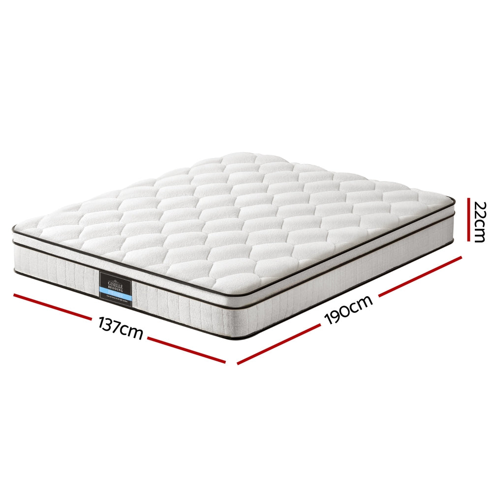 22cm Giselle Mattress Double Size-Furniture &gt; Mattresses &gt; Double Mattress-PEROZ Accessories